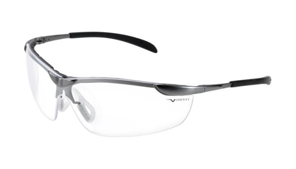 1x UNIVET 557 BROWN Lens Safety Spectacles Specs Glasses Metal Frame UV400 New 