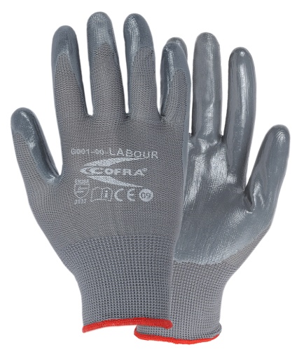 Gloves Cofra Labour Cat. Il Nitrile Pack of 12 pairs