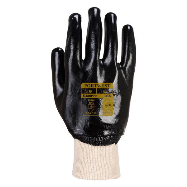 PVC gloves with elastic knitted cuff A400 Pack of 12 pairs