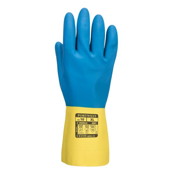 Double immersion latex glove A801 ​​Pack of 12 pairs