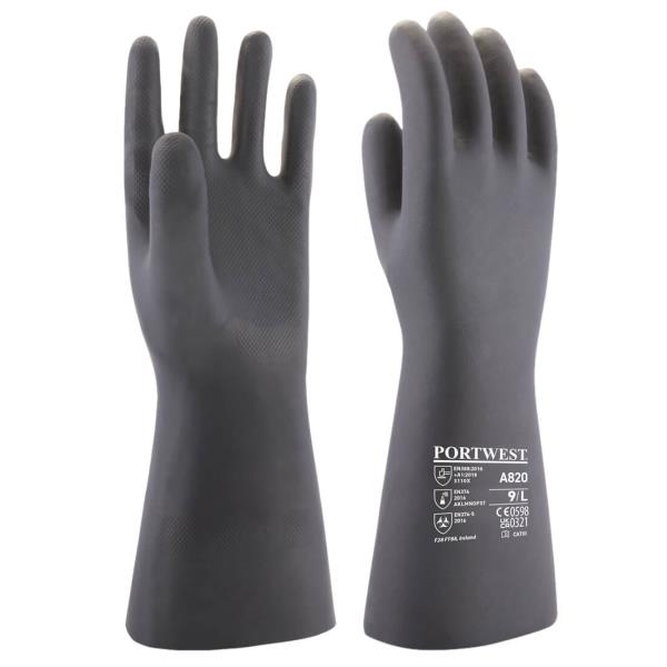 Neoprene chemical glove A820 Pack of 12 pairs