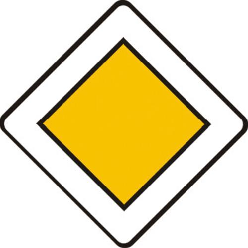 Cartello stradale quadrato Diritto di precedenza