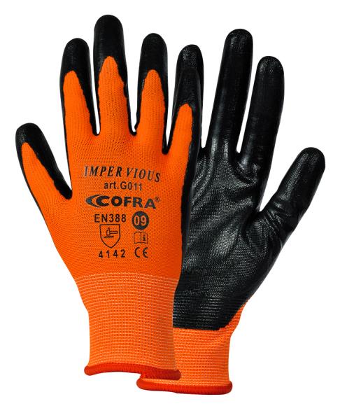 Gloves Cofra Impervious Cat.ii Nitrile Pack of 12 pairs
