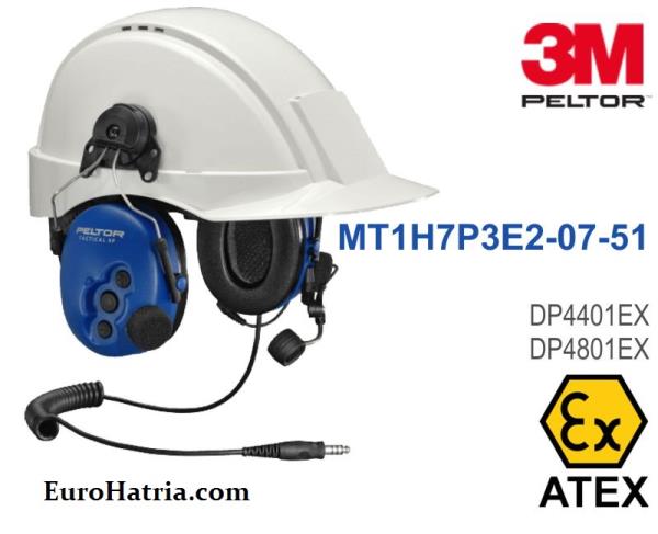 Headset ATEX 3M Peltor Tactical XP J11 helmet MT1HP3E2-07-51