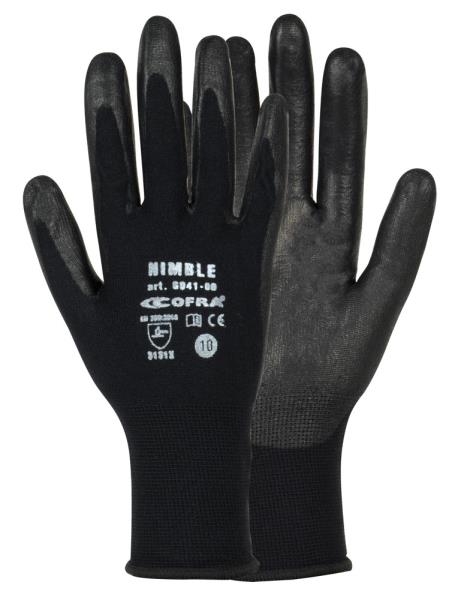 Glove Cofra Nimble Black Pack of 12 pairs