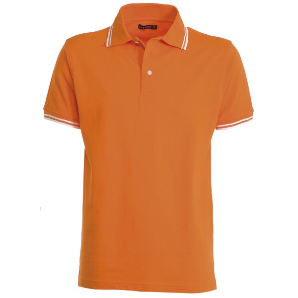 short sleeve polo skipper 3 buttons contrast