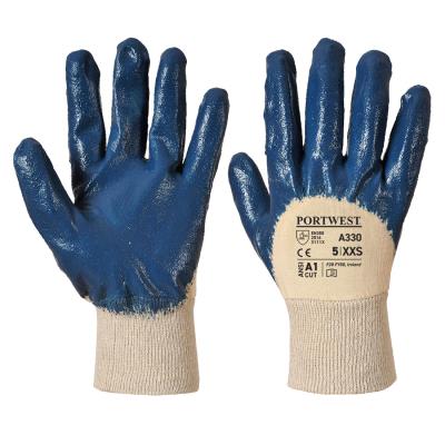 Nitrile gloves with knitted wrist A330 Pack of 12 pairs