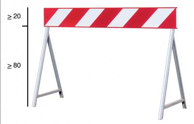 Normal barrier for road construction sites