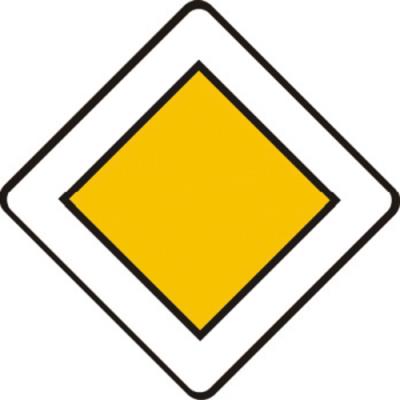Road sign Right of way