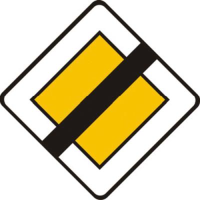 Road sign End of right of way