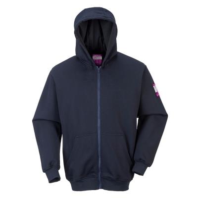 FR81 fireproof hooded sweatshirt with front zip