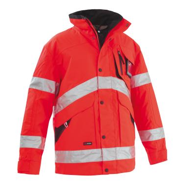 High visibility technical jacket and rainproof First Aid
