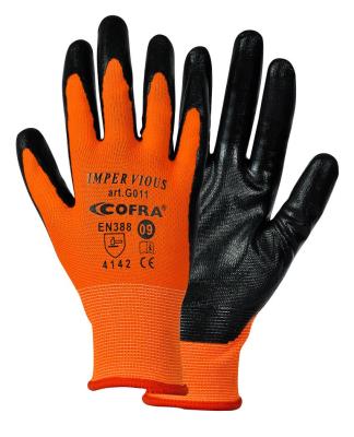 Gloves Cofra Impervious Cat.ii Nitrile Pack of 12 pairs