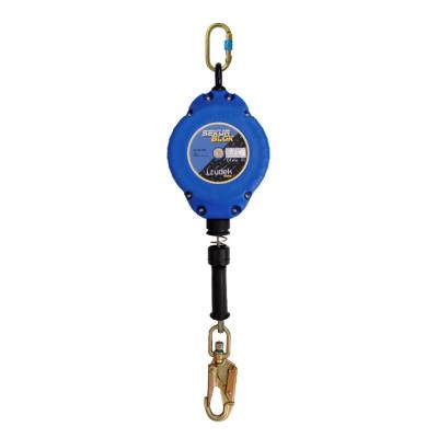 Retractable fall arrester with Sekurblok automatic recovery cable