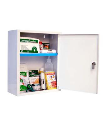 Small white first aid cabinet