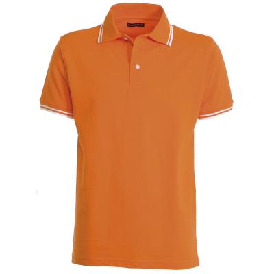 short sleeve polo skipper 3 buttons contrast