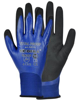 Gloves Cofra Total Proof CAT.II Nitril Pack of 12 pairs